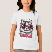 T-shirt En Tri-matière Chat Cool 1 (Recto)