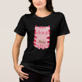 T-shirt En Tri-matière Chat de boeuf mignon rose (Recto)