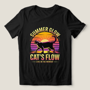 T-shirt En Tri-matière Chat d'été pour femmes - Cute Glow Live in the Mom