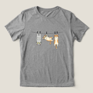 T-shirt En Tri-matière Chat drôle pendu