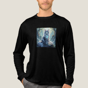 T-shirt En Tri-matière Chat Fantastique Majestueux avec Aura Mystique – H