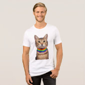T-shirt En Tri-matière Chat gay pride - Purroud & Fiers (Recto plein)