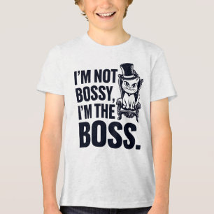 T-shirt En Tri-matière Chat Je ne suis pas un garçon Je suis le patron