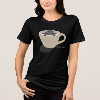 T-shirt En Tri-matière chat mignon dans une tasse