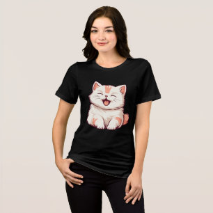 T-shirt En Tri-matière Chat Mignon - Rire Souvent