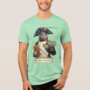 T-shirt En Tri-matière Chat Napoléon Bonaparte Bleu Russe