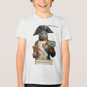 T-shirt En Tri-matière Chat Napoléon Bonaparte Bleu Russe