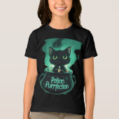 T-shirt En Tri-matière Chat noir dans un chaudron magique 🐾✨ (Recto)