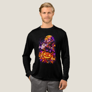 T-shirt En Tri-matière Chat noir Halloween Fantôme
