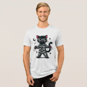T-shirt En Tri-matière Chat noir mignon (Recto plein)