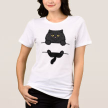 Chat noir qui regarde Yeux jaunes Pattes duveteuse