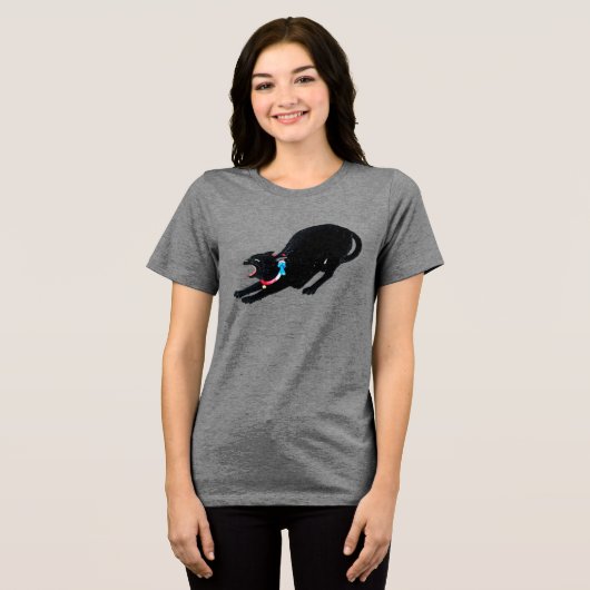 T-shirt En Tri-matière Chat noir - Thé d'art japonais Vintage (Recto plein)