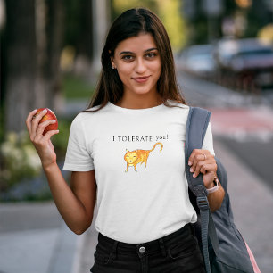 T-shirt En Tri-matière Chat Orange Tolérant Apathique