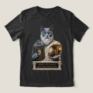T-shirt En Tri-matière Chat Platoon Bleu Russe