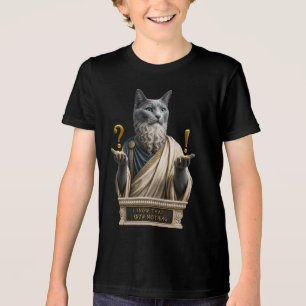 T-shirt En Tri-matière Chat Socrate Bleu Russe