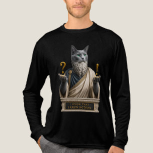 T-shirt En Tri-matière Chat Socrate Bleu Russe