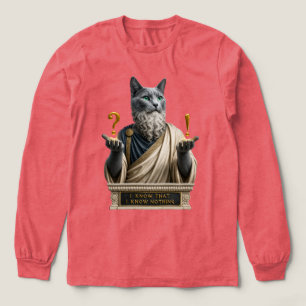 T-shirt En Tri-matière Chat Socrate Bleu Russe