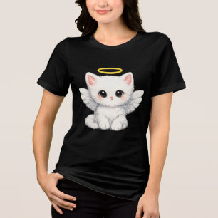 T-shirt En Tri-matière Chaton ange mignon aquarelle