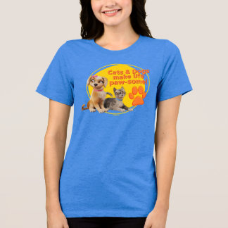 T-shirt En Tri-matière Chats & Chiens Font De La Vie Paw-some !