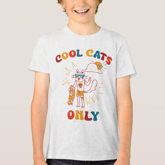 T-shirt En Tri-matière Chats cool uniquement (Recto)