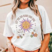 T-shirt En Tri-matière Chauffer votre âme Retro Boho Sun