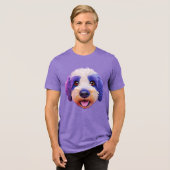 T-shirt En Tri-matière Cheepadoodle visage heureux pourpre tacheté (Recto plein)