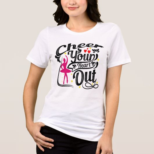 T-shirt En Tri-matière Cheer Your Heart Out Ballerina Tee (Recto)