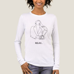 T-shirt En Tri-matière Chemise à croquis minimal relax – Art élégant simp