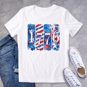 T-shirt En Tri-matière Chemise à essuie-peinture patriotique 1776