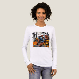 T-shirt En Tri-matière Chemise à manches longues Cowboy Skeleton Hallowee