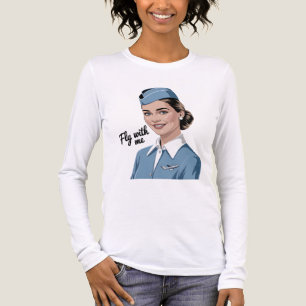 T-shirt En Tri-matière Chemise à manches longues d'hôtesse de l'air scand
