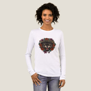 T-shirt En Tri-matière Chemise à manches longues Panther et Roses