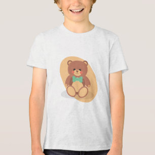 T-shirt En Tri-matière CHEMISE À TROIS Mélanges CUTE TEDDY BEAR