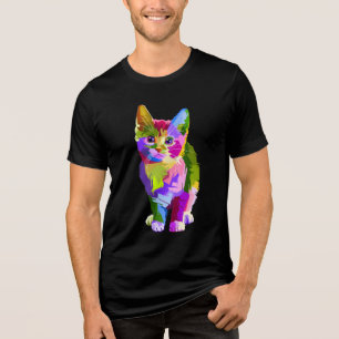 T-shirt En Tri-matière chemise arc-en-ciel de chaton