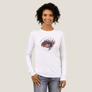 T-shirt En Tri-matière Chemise blanche à manches longues avec un cœur éte