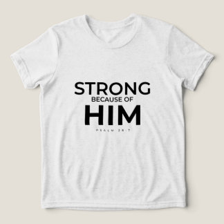 T-shirt En Tri-matière Chemise chrétienne pour enfants Psaume 28:7 Fort e