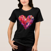 T-shirt En Tri-matière Chemise Coeur Saint Valentin (Recto)