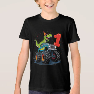 T-shirt En Tri-matière Chemise d'anniversaire de Dinosaur Monster pour ga