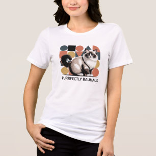 T-shirt En Tri-matière Chemise D'Art Moderne Bauhaus Ragdoll Chat