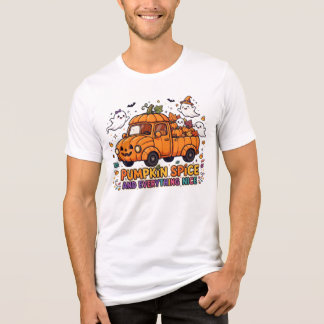T-shirt En Tri-matière Chemise de camion d'automne avec épices de citroui