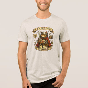 T-shirt En Tri-matière Chemise de Chat Chevalier Médiéval Mème Chat Fan