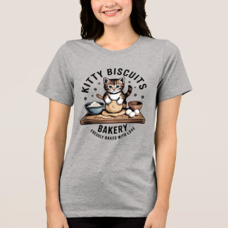 T-shirt En Tri-matière Chemise de chat drôle de cuisson, Je pétris ce T-S