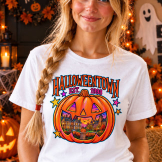 T-shirt En Tri-matière Chemise de citrouille de Halloweentown – Rétro Hal