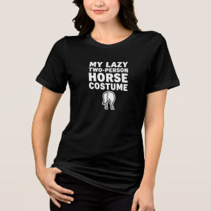 T-shirt En Tri-matière Chemise de costume de cheval à deux personnes pare