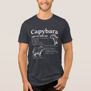T-shirt En Tri-matière Chemise de définition de capybara Texte blanc drôl
