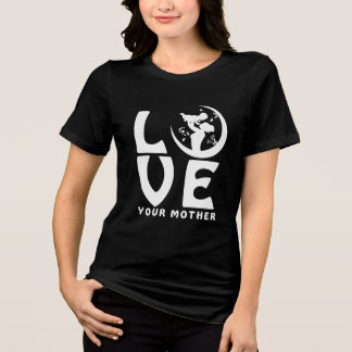 T-shirt En Tri-matière Chemise de la fête des mères Silhouette de mère et