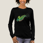 T-shirt En Tri-matière chemise de peinture d'oiseau vert (Recto)
