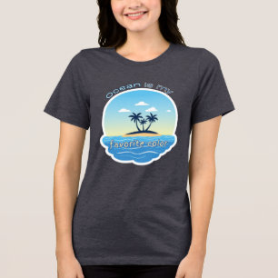 T-shirt En Tri-matière Chemise de plage Ocean Is My Favorite Color