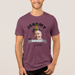 T-shirt En Tri-matière Chemise d'équipage d'anniversaire personnalisée av