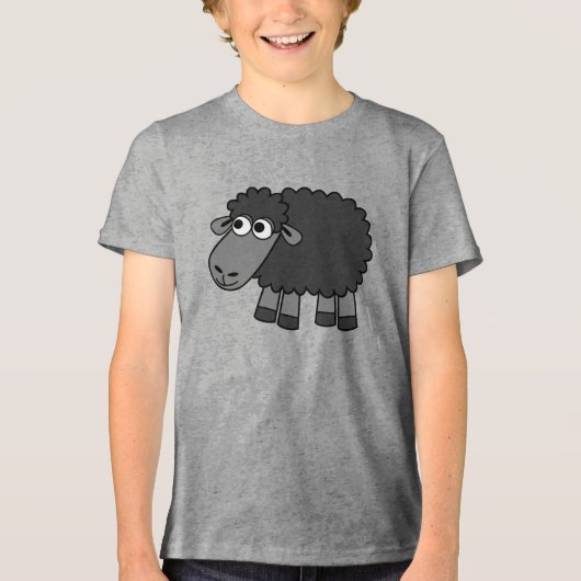 T-shirt En Tri-matière Chemise en mouton noir ! (Recto)
